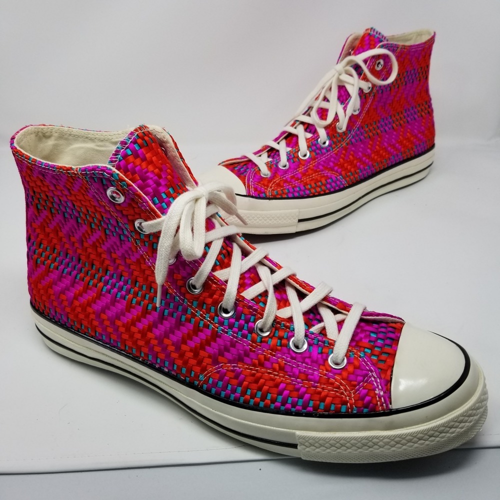 Converse Chuck 70 High Top Culture Weave Cherry Red/Pink Pop Size 13 167990c‎